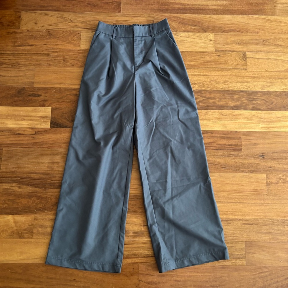 Commense Gray High-Waisted Trousers